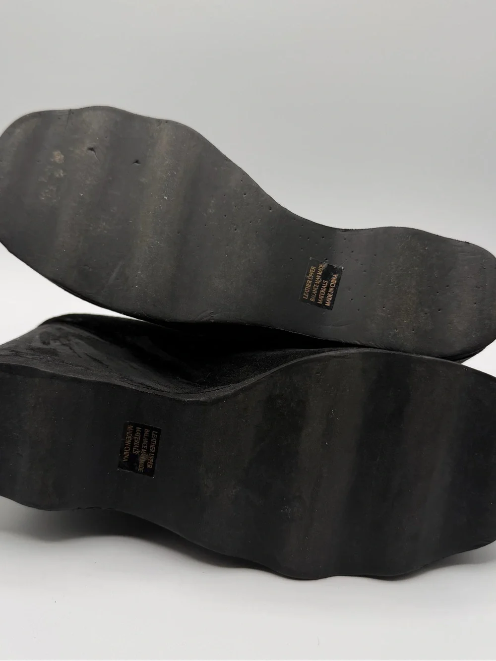 Vintage MIA Betty Y2K Mary Jane Platform Wedge Heels Black Leather 8.5
